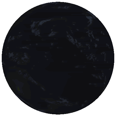 The globe turning across Australia and Asia